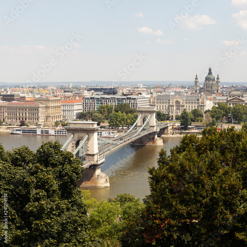 Széchenyi Chain Bridge (Széchenyi lánchíd), Budapest, Hungary