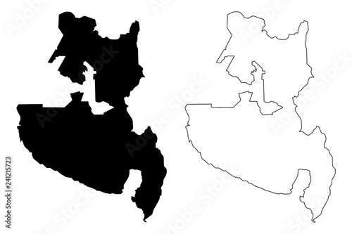Soccsksargen Region (Regions and provinces of the Philippines, Republic of the Philippines) map vector illustration, scribble sketch Central Mindanao (Region XII) map
