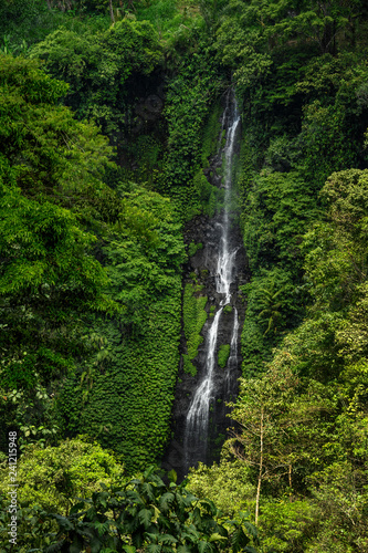 Secumpul waterfalls - amazing tourist place in Bali island  Indonesia. Beautiful waterfalls hidden in Bali mountains.