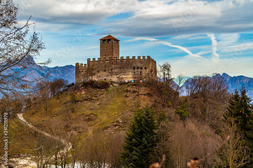 Photography View from the castle of Zumelle to Mel, at the Borgo val Belluna, Belluno - Ital