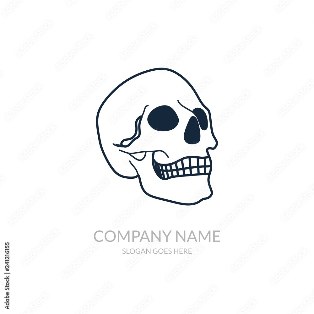 Skull Vector Icon Outline Community Business Company Stock Logo Design Template Skull Vector Icon Outline Community Business Company Stock Logo Design Template