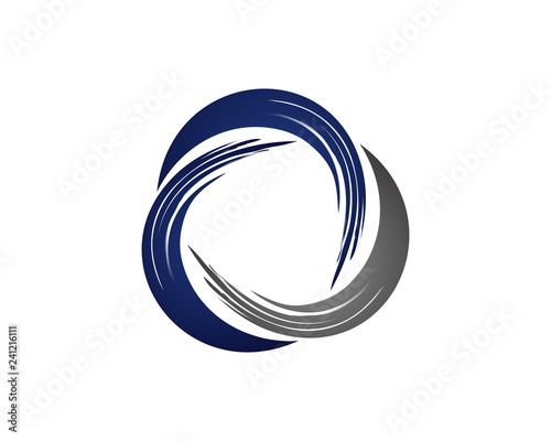 Abstract brush vortex logo icon