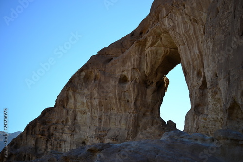 Interesting rock formations in Timna park, Negev desert, wilderness in South Israel, Eilat
