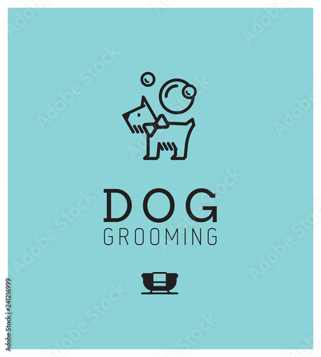 logo pour salon de toiletteur canin