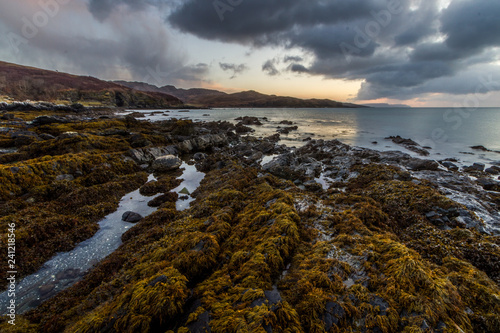 Beautiful Seascape and Sunset on the Beach on The Isle Of Skye