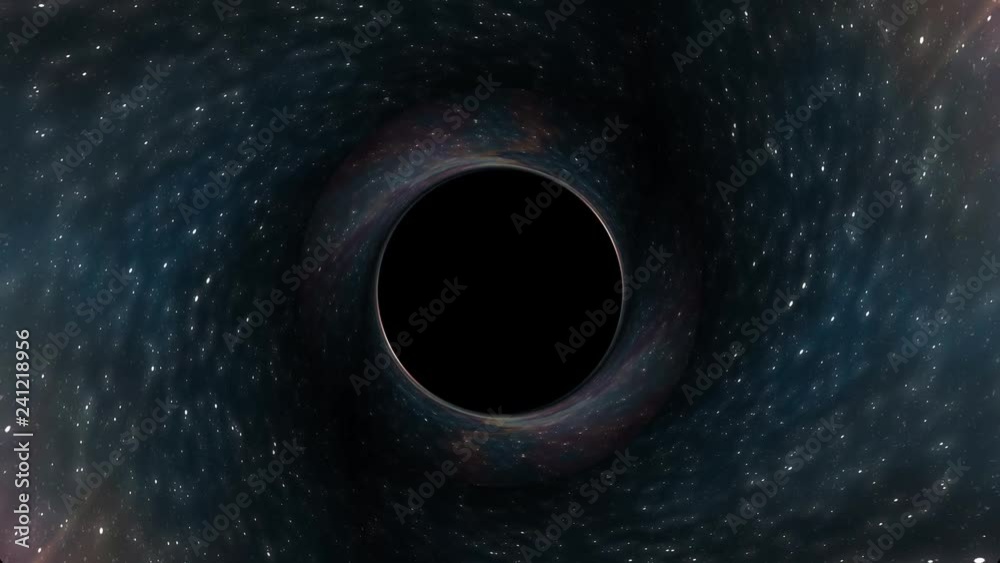 Black hole pulls in nebula star space time funnel pit seamless loop animation background New quality universal science cool nice 4k stock video footage