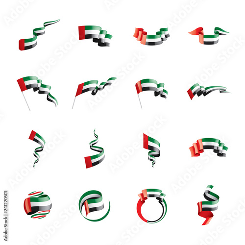 United Arab Emirates flag, vector illustration on a white background