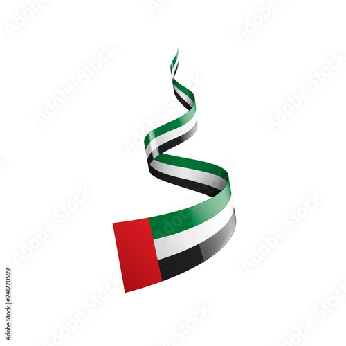 United Arab Emirates flag, vector illustration on a white background