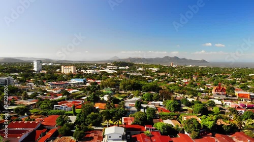 Building in Nicaragua capital managua aerial drone view photo