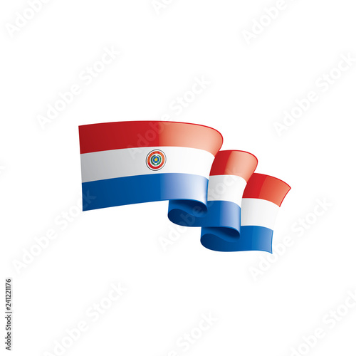 Paraguay flag, vector illustration on a white background