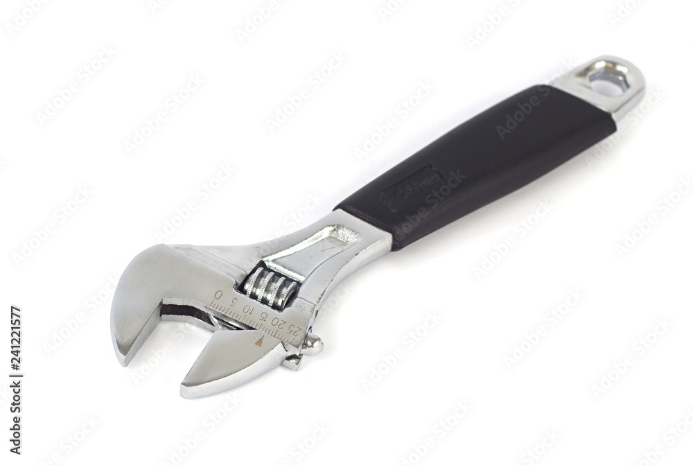 Adjustable wrench isolated on white Adjustable wrench isolated on white