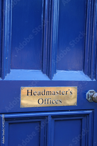 Headmaster's Office Blue Door