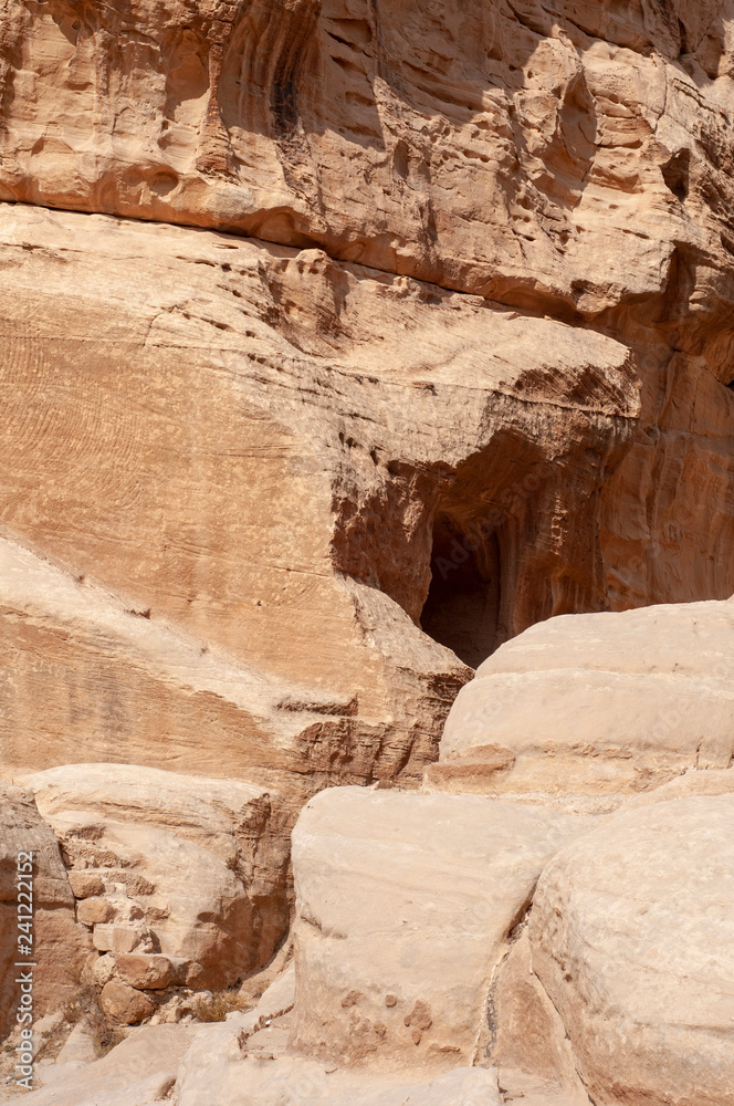 Cave and stairs at Petra, Jordan
