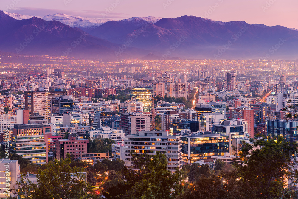 Atardecer sobre Santiago de Chile