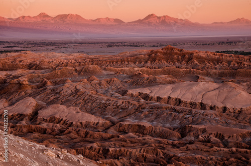Atardecer en el altiplano de Chile
