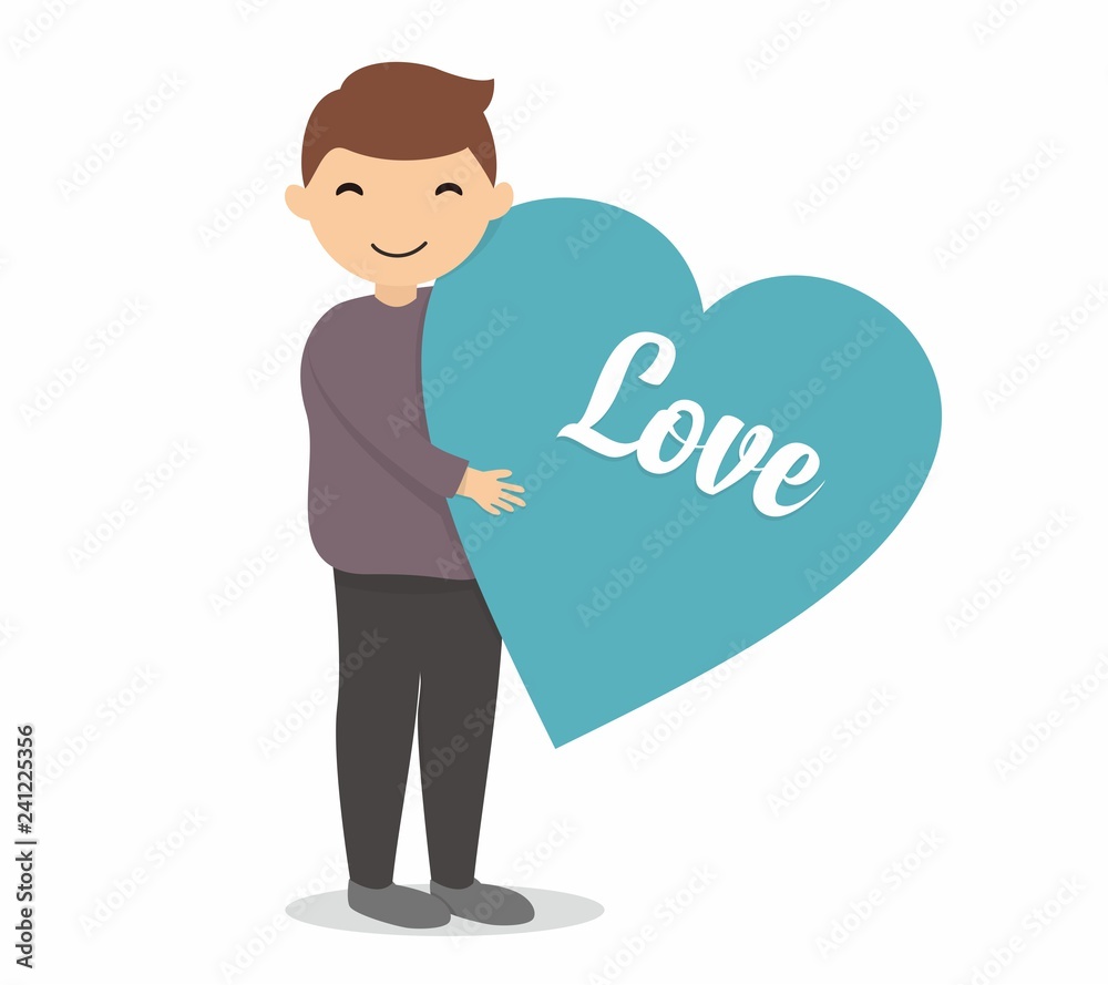 Romantic couple cartoon illustration for valentine day Romantic couple cartoon illustration for valentine day