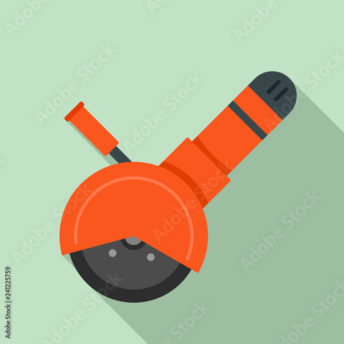 Angle grinder tool icon. Flat illustration of angle grinder tool vector icon for web design