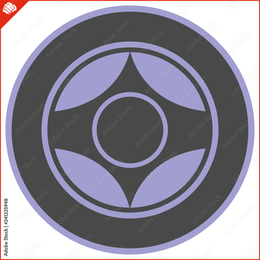 Martial art colored simbol design. Karate emblem. Martial art colored simbol design. Karate emblem.