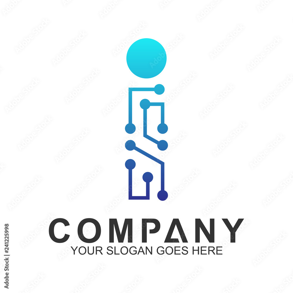 tech letter i logo design tech letter i logo design