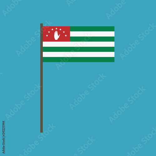 Abkhazia flag icon in flat design