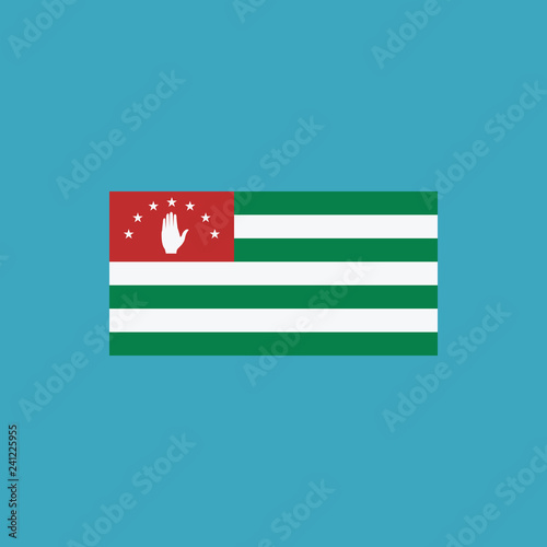 Abkhazia flag icon in flat design