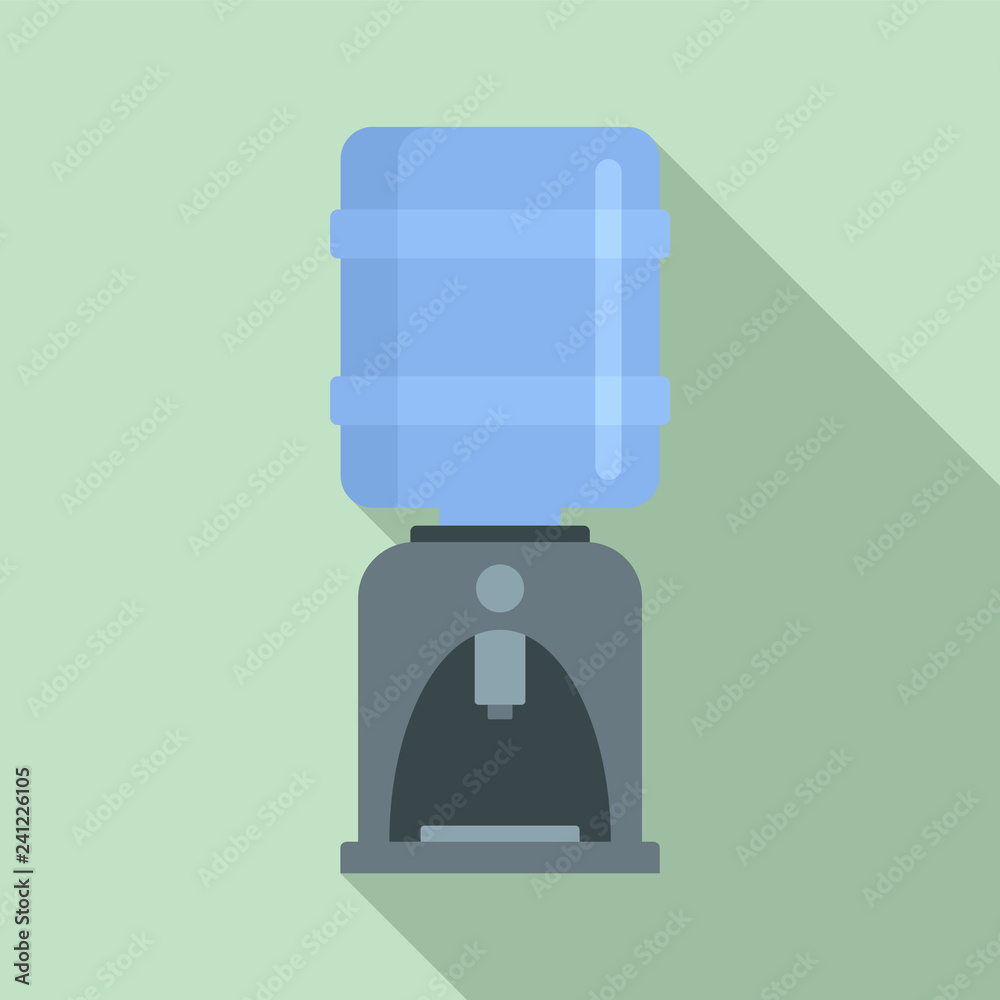 Office water dispenser icon. Flat illustration of office water dispenser vector icon for web design Office water dispenser icon. Flat illustration of office water dispenser vector icon for web design