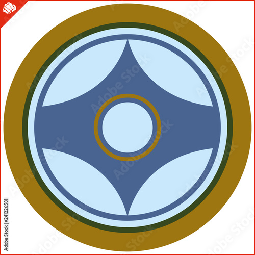 Martial art colored simbol design. Karate emblem.