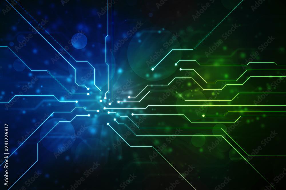 Obraz premium Digital Abstract technology background, Circuit Board Lines background, futuristic background, cyberspace Concept