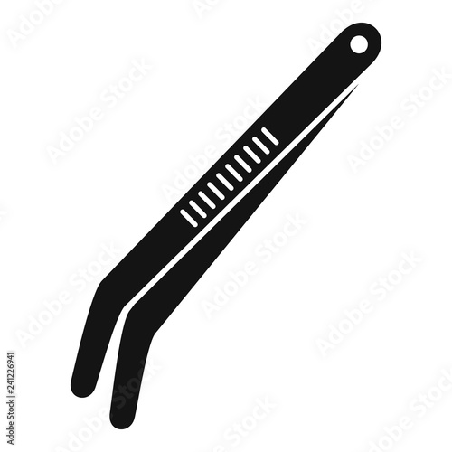 Tweezers icon. Simple illustration of tweezers vector icon for web design isolated on white background
