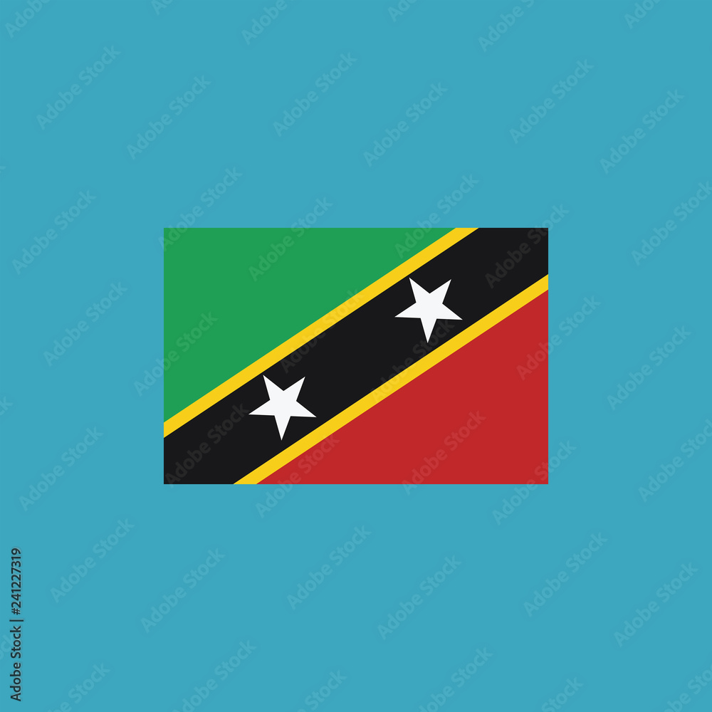Saint Kitts and Nevis flag icon in flat design Saint Kitts and Nevis flag icon in flat design