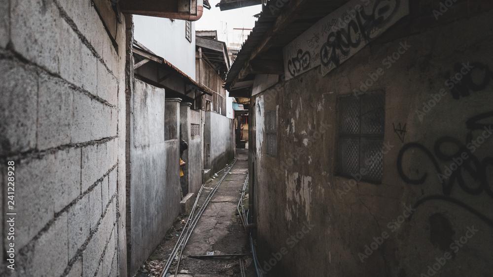Fototapeta premium Philippines local backstreet, Cebu Island