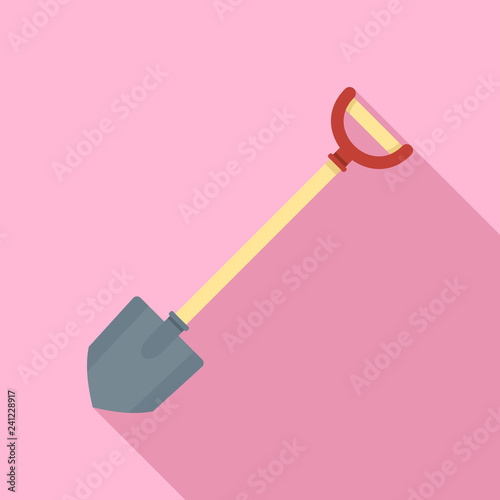 Shovel icon. Flat illustration of shovel vector icon for web design