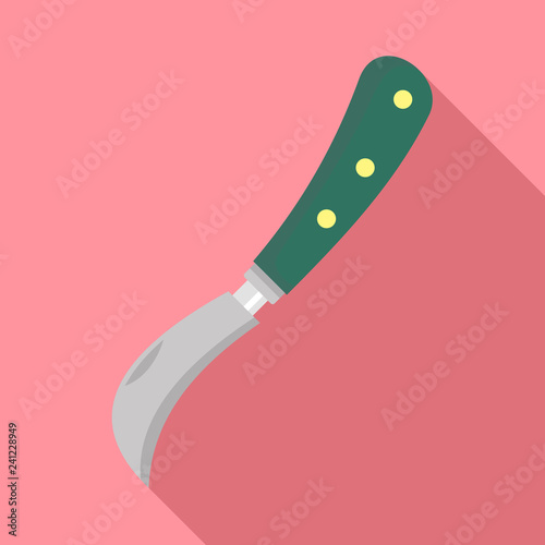 Garden knife icon. Flat illustration of garden knife vector icon for web design