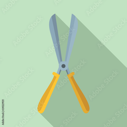 Scissors farm icon. Flat illustration of scissors farm vector icon for web design