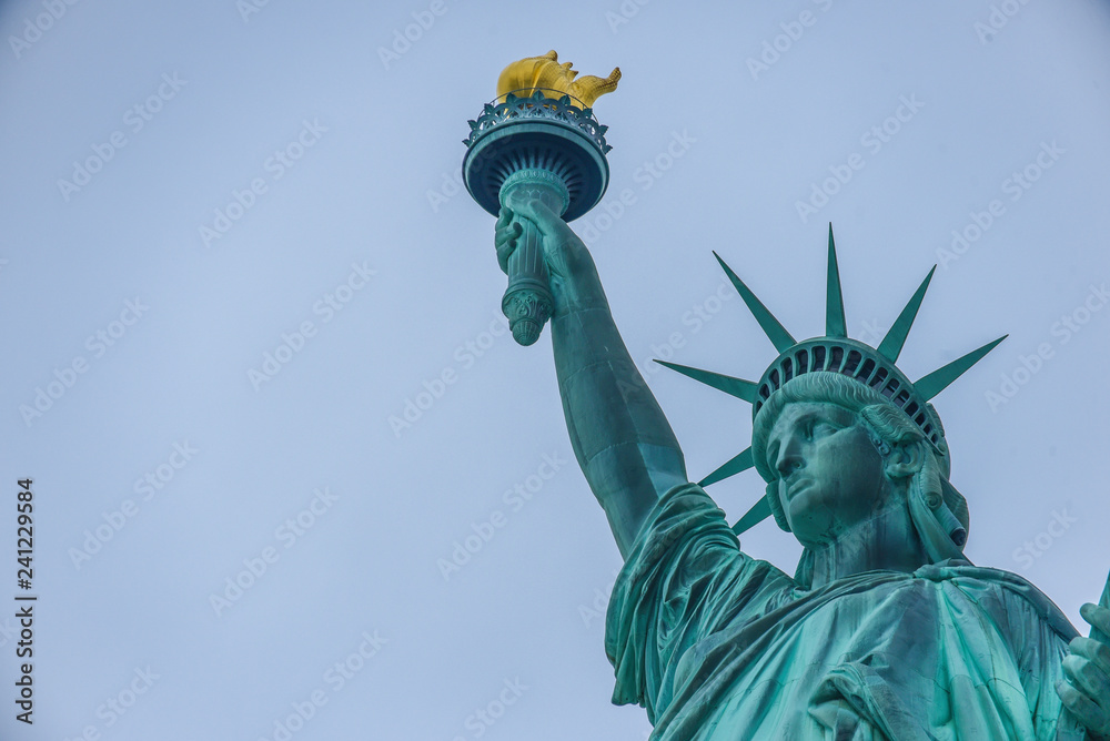 Fototapeta premium Statue of Liberty & Ellis Island government SHUTDOWN