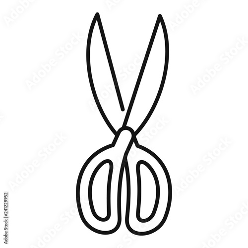 Garden scissors icon. Outline garden scissors vector icon for web design isolated on white background