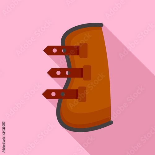 Horse protection boot icon. Flat illustration of horse protection boot vector icon for web design