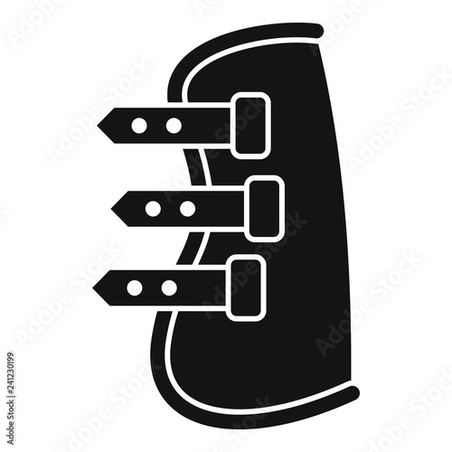 Horse protection boot icon. Simple illustration of horse protection boot vector icon for web design isolated on white background