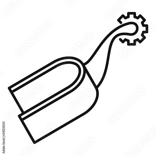 Horse spurs equestrian riding icon. Outline horse spurs equestrian riding vector icon for web design isolated on white background