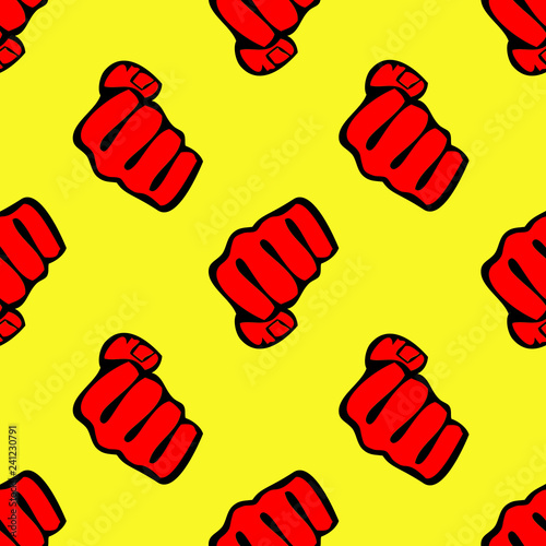 Seamless Colored Pattern martial arts, karate, MMA logo presswall. Design judo, taekwondo, hapkido, karate