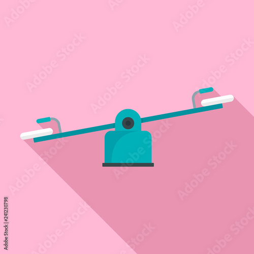 Kid balance board icon. Flat illustration of kid balance board vector icon for web design