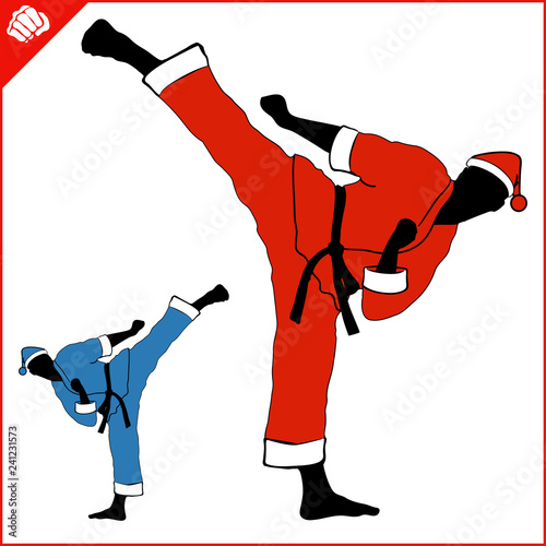 Martial art colored simbol design. Karate emblem.