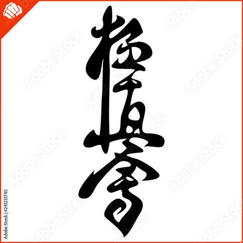 Martial art colored simbol design. Karate emblem.