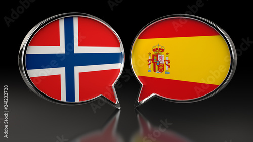 Norway and Spain flags with Speech Bubbles. 3D illustration Free Download Norway and Spain flags with Speech Bubbles. 3D illustration - GFXLoad