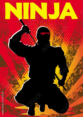 Martial art colored simbol design. Karate emblem.