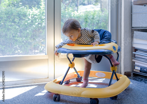 Baby playing indoors