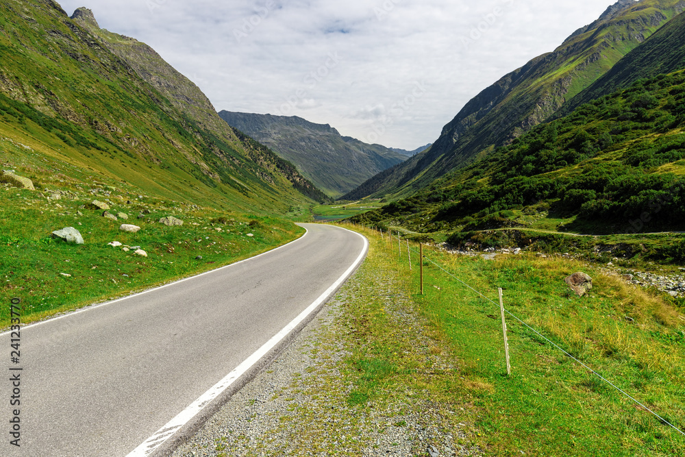 Naklejka premium The mountains along the Silvretta High Alpine Road, Austria