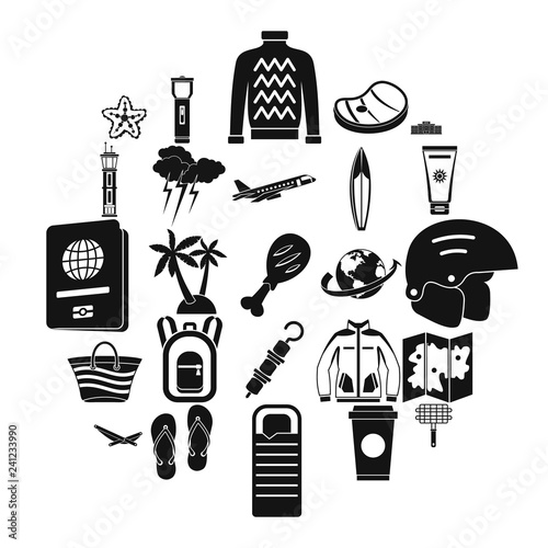 Month of rest icons set. Simple set of 25 month of rest vector icons for web isolated on white background