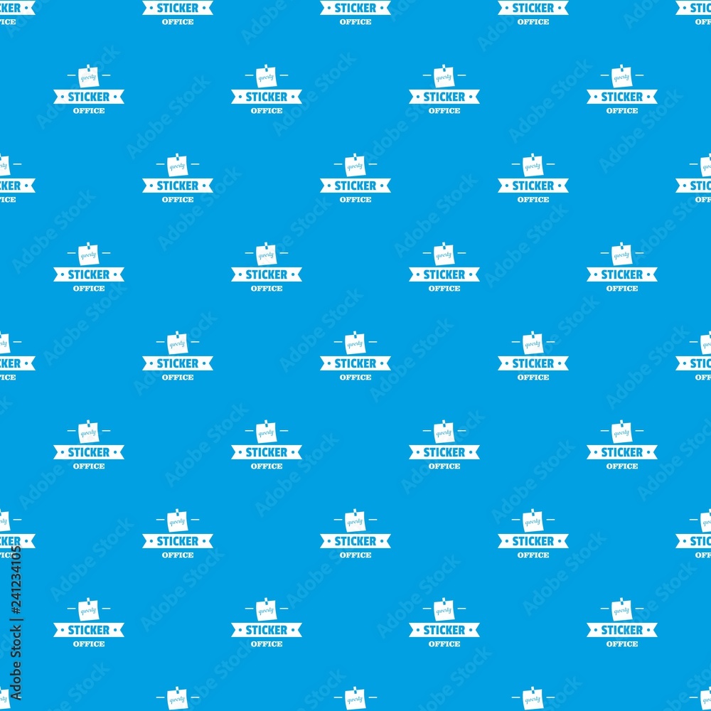 Naklejka premium Sticker stationery pattern vector seamless blue repeat for any use