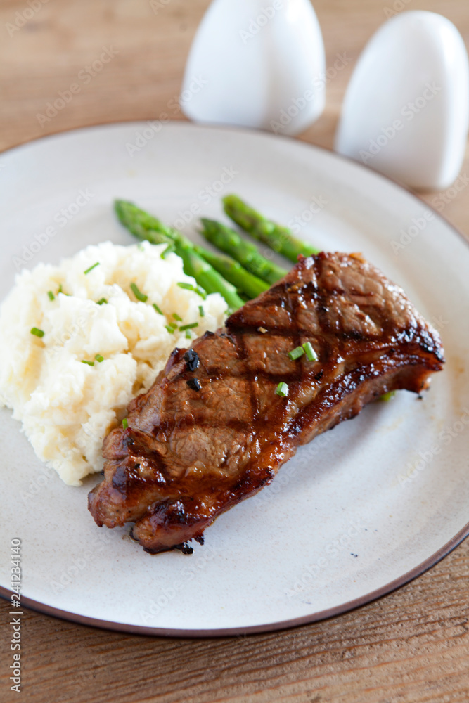 Grilled Steak and Mashed Potatoes